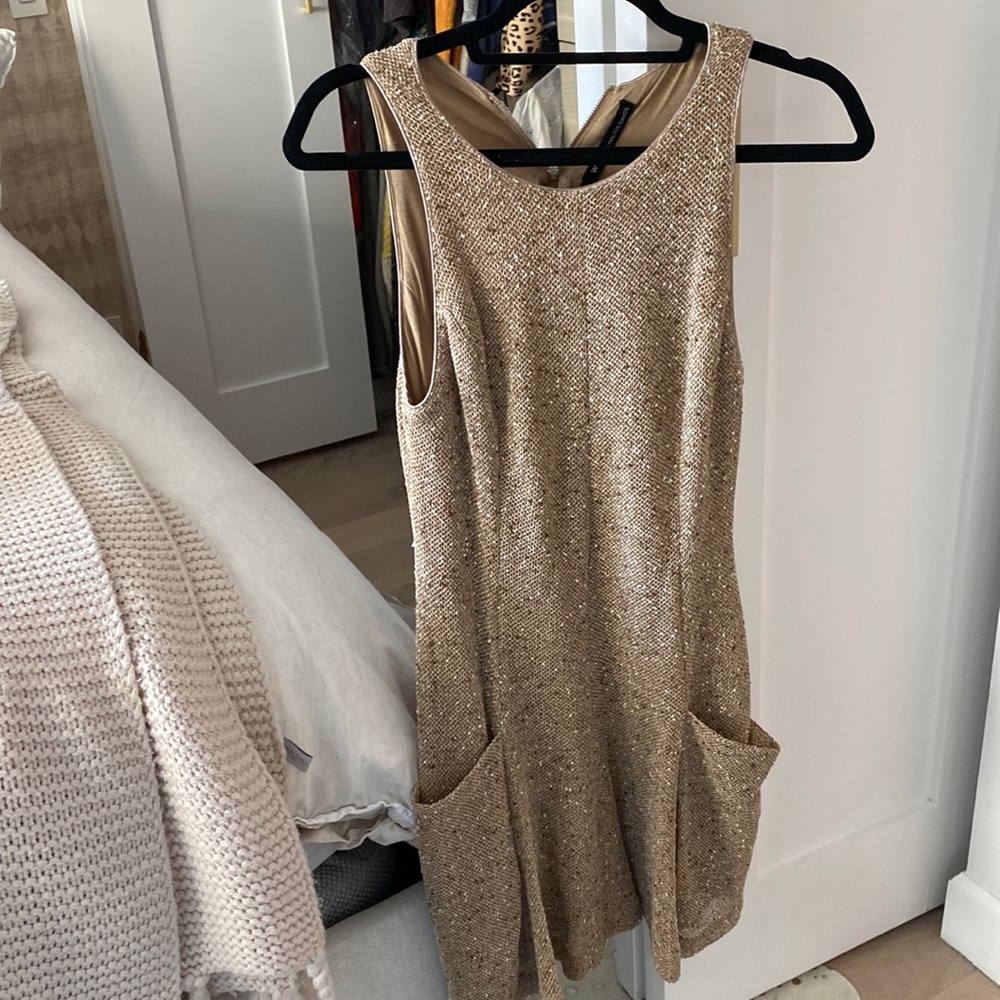 Beautiful gold w118 by Walter Baker dress